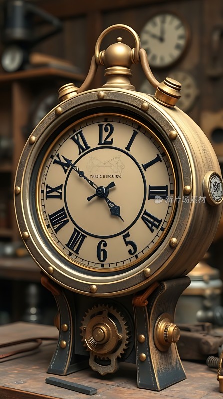 古铜色复古时钟