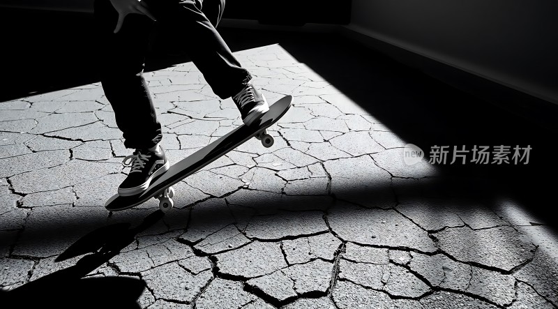 滑板少年挑战极限