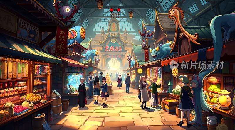 古风集市繁华夜市