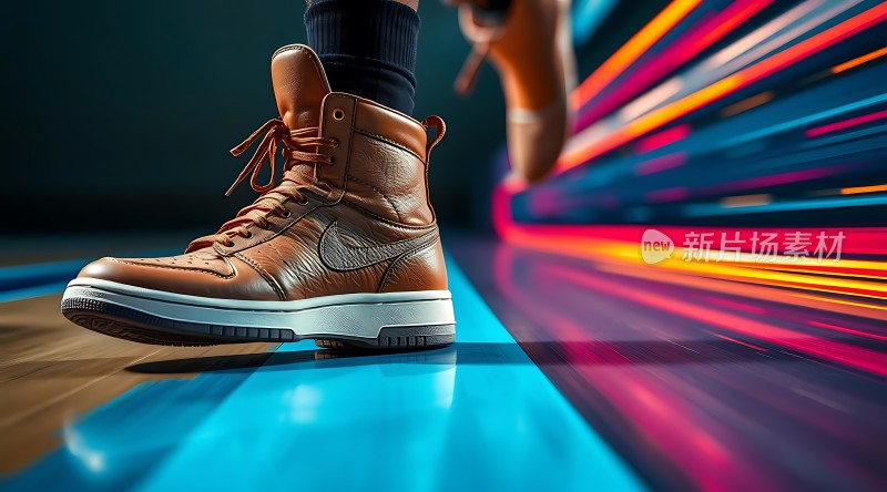 新片场素材 烈焰运动鞋