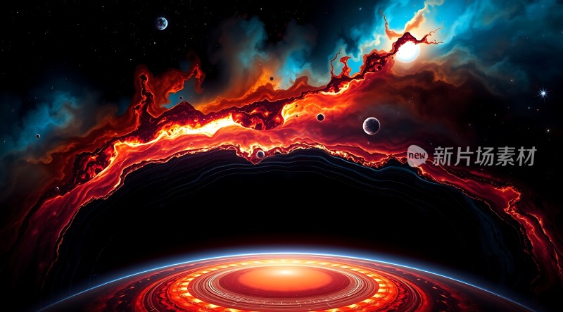 宇宙奇观星际漩涡与神秘星球