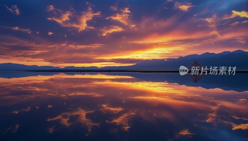 青海湖黄昏美景