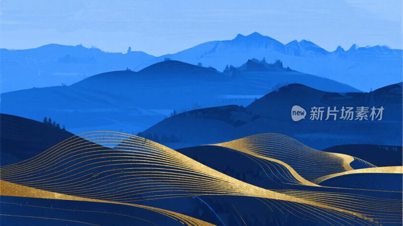 山峦起伏的美丽风光