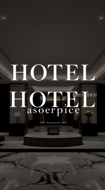 奢华酒店大堂大理石地板与精美装饰相映成趣