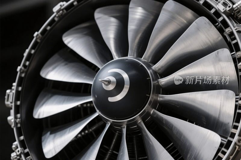 航空发动机涡轮特写图