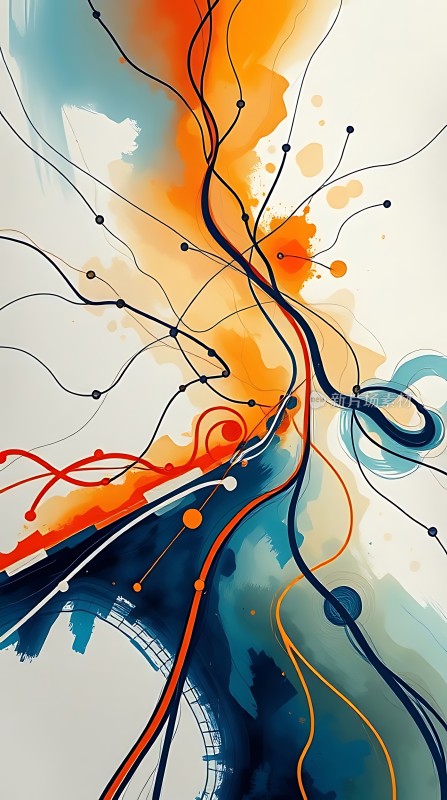 色彩交织的艺术之舞