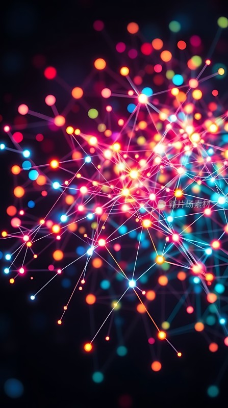 五彩斑斓的光点网络