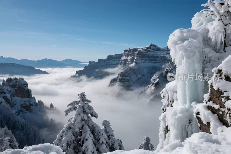 雪山雪景风光图