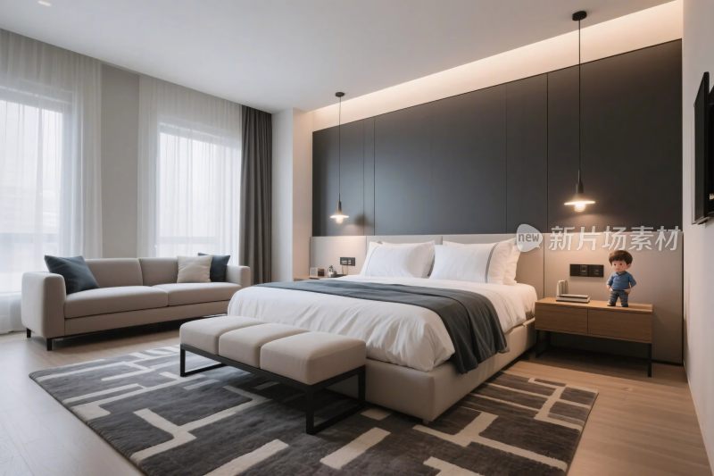 现代简约酒店客房