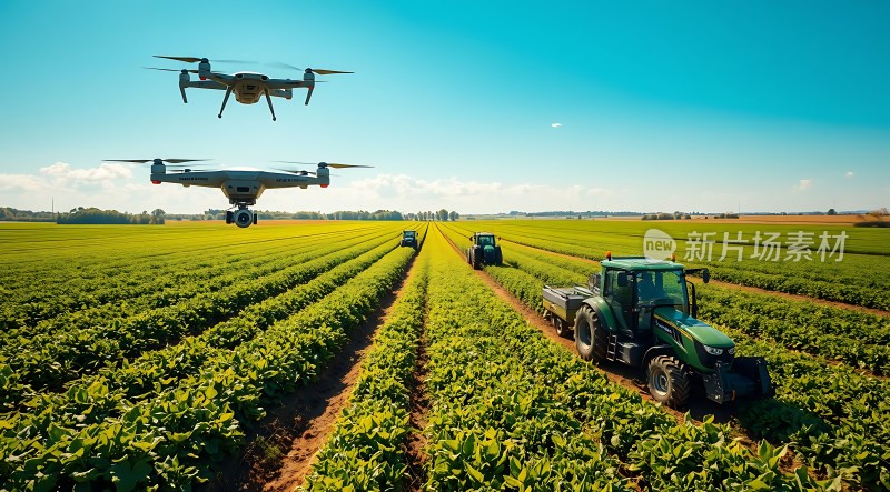 科技助力农业发展无人机与拖拉机协同作业