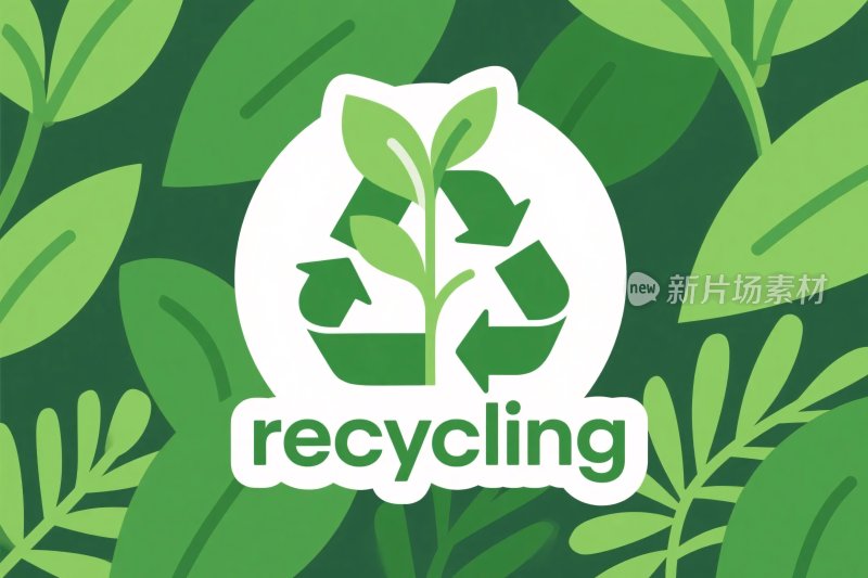 环保回收循环插画