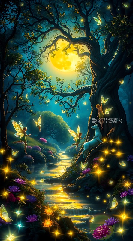 夜幕下的精灵之舞