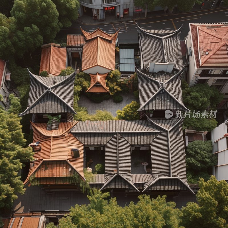 上海老洋房屋顶