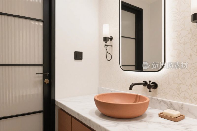 现代简约浴室洗手台