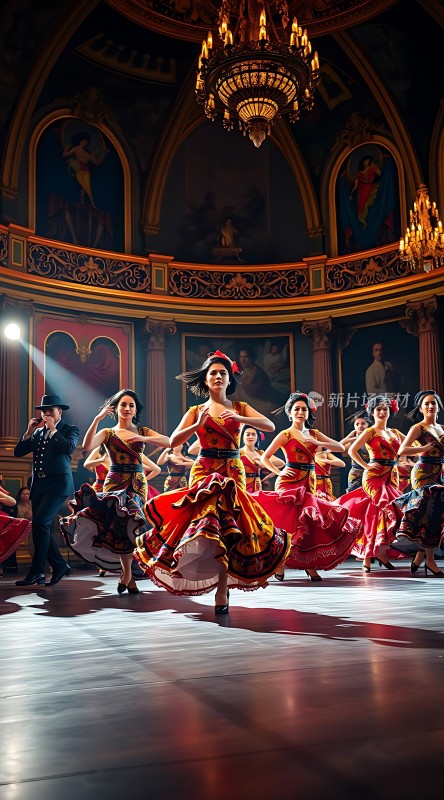 华丽舞裙下的热情演绎