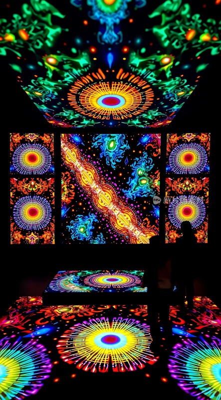 迷幻光影艺术展色彩斑斓视觉盛宴！