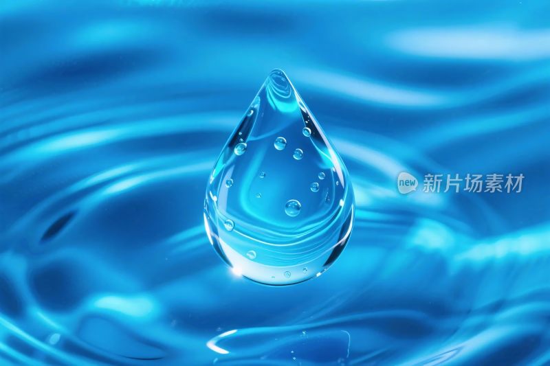 水滴与水面波纹