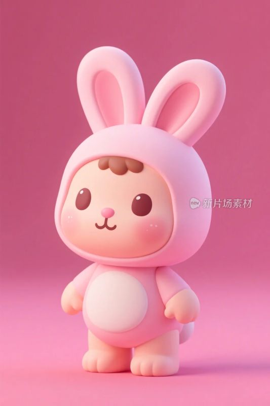 粉色卡通兔子形象