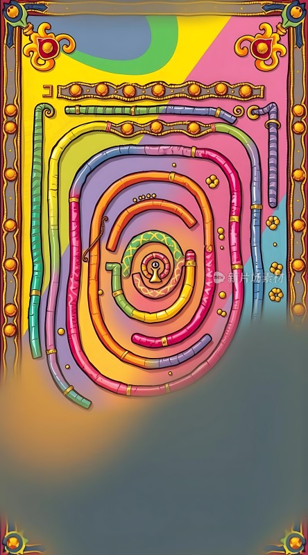多彩螺旋迷宫