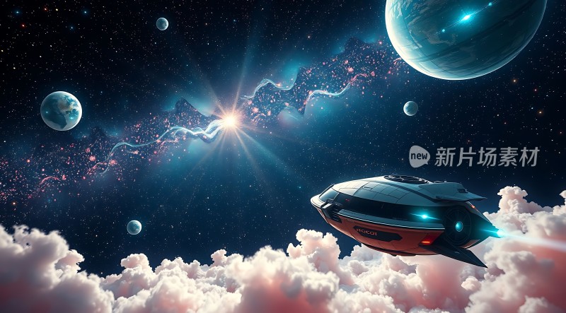 星际穿越未来飞船探索宇宙之旅