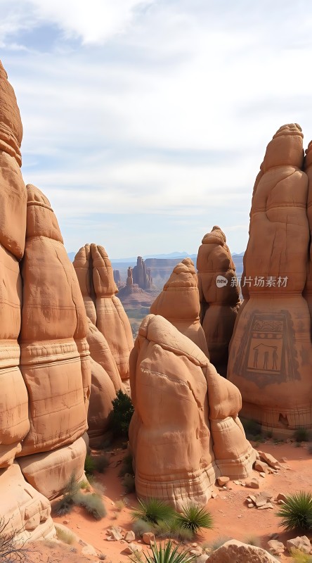 沙漠奇石林立自然景观壮观