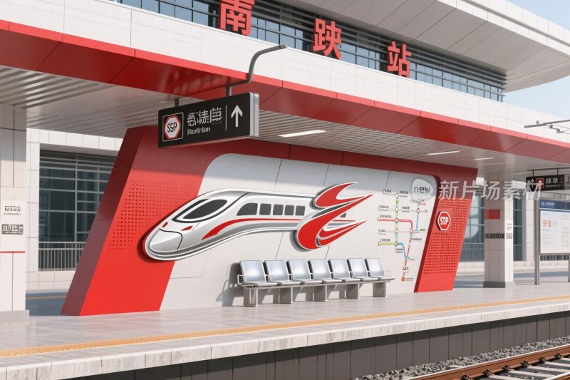 高铁站台场景图