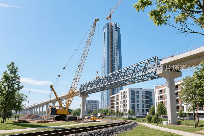 城市工地施工场景