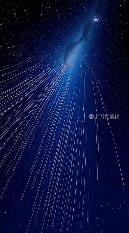 星河璀璨流星划过夜空