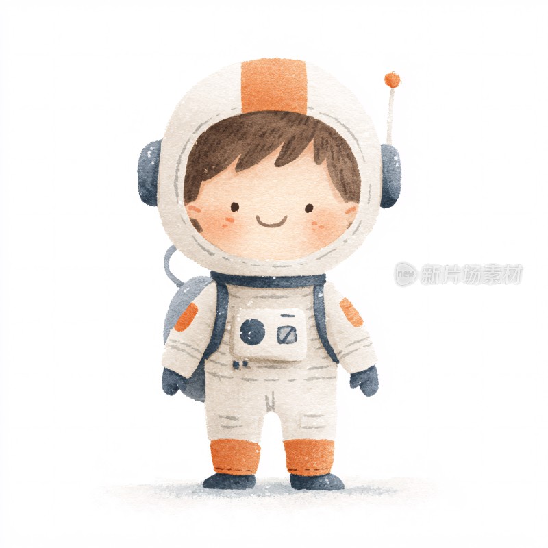 穿宇航服的可爱小男孩