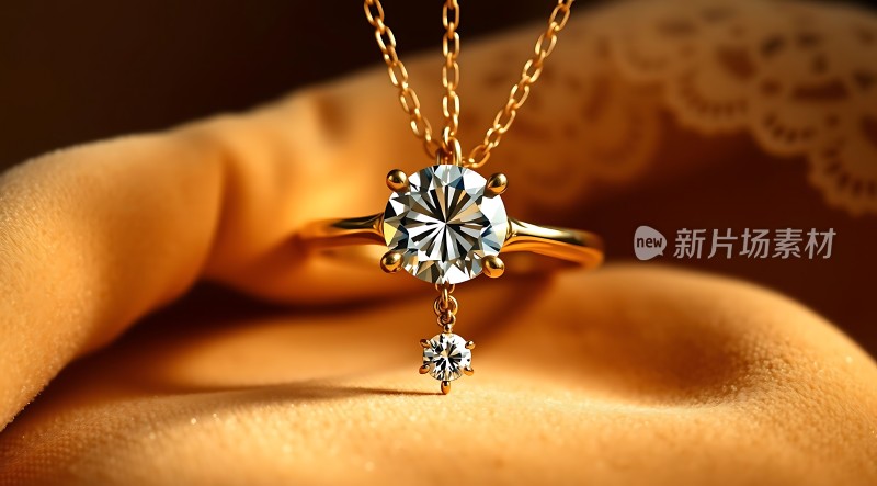 黄金钻戒项链闪耀夺目