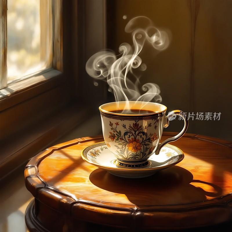 阳光下的热饮时光