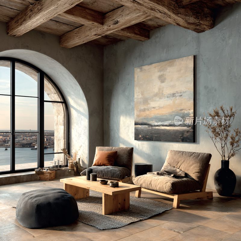 温馨简约风室内客厅场景