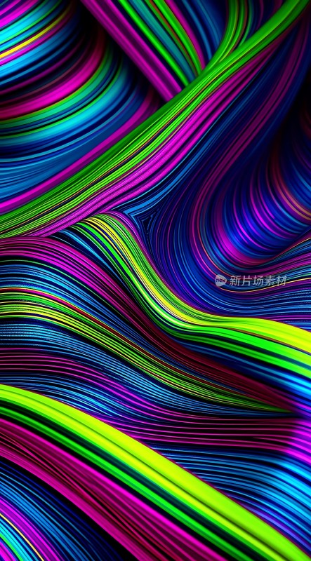 五彩斑斓的流动色彩世界