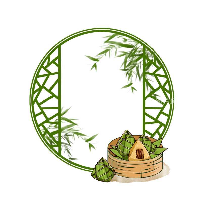 中国传统节日食品端午节粽子可爱插画