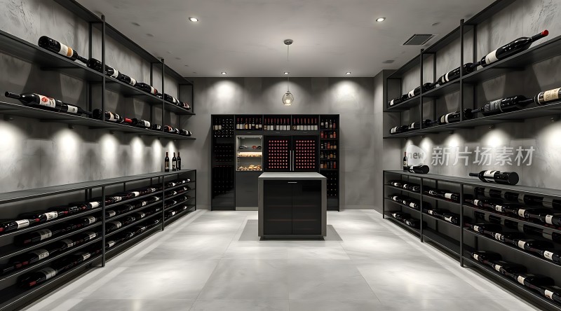 现代酒窖高端红酒展示空间