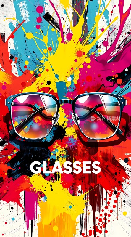 彩色眼镜艺术画