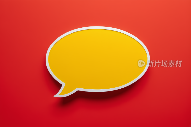 红色背景的演讲泡泡阴影高清图片