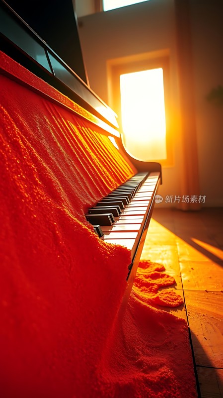 阳光下的钢琴