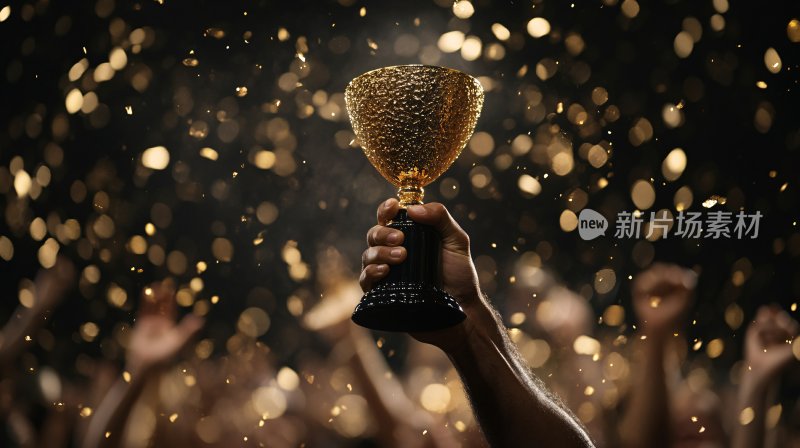 高举奖杯的荣耀时刻