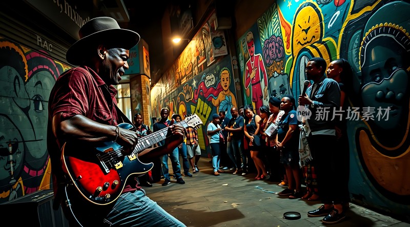 街头艺术家与观众互动