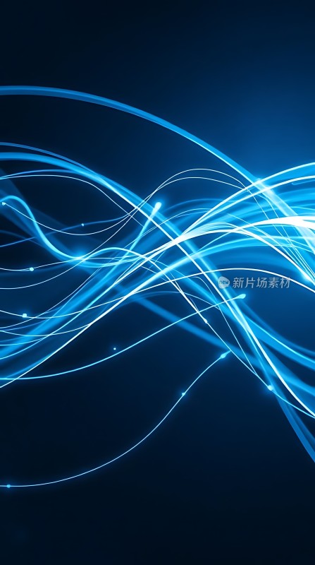 蓝色光束交织