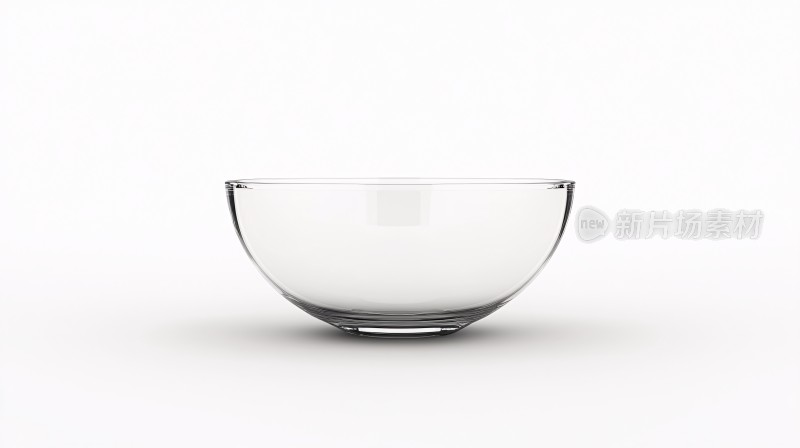 简约透明玻璃碗静物图