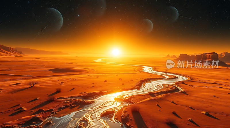 火星上的日落奇景