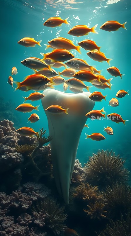 海洋之舞鱼群与珊瑚共舞