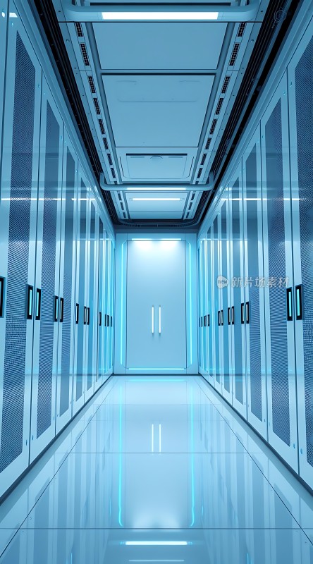 科技感数据中心走廊