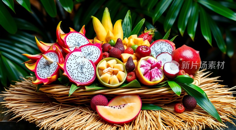 热带水果盛宴色彩缤纷美味诱人！