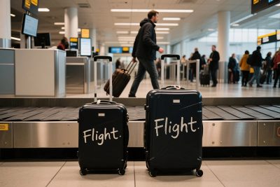 机场行李传送带与行李箱 机场行李传送带与行李箱