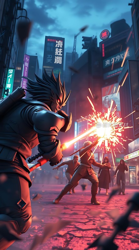 都市战火中的英雄对决