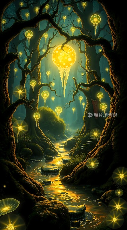 神秘森林夜光奇景