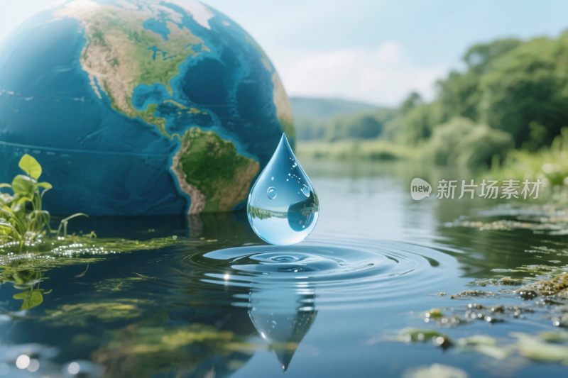 地球水滴环保画面